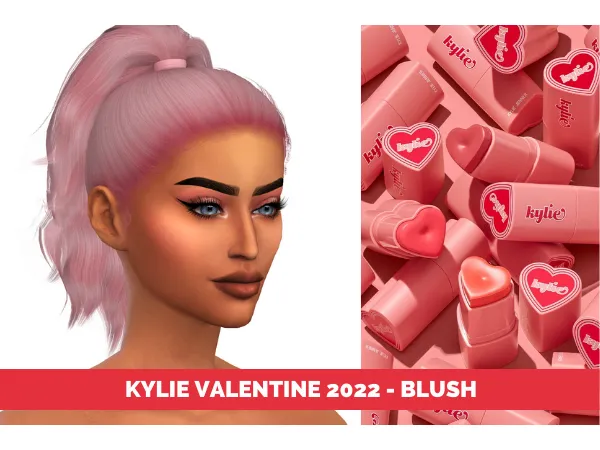 Mix KYLIE VALENTINE 2022 BLUSH by fifthscreations - The Sims 4 Custom Content