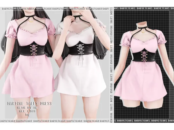 Alpha Magical tales dress babyetears by babyetears - The Sims 4 custom content
