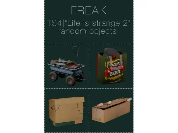 Mix Freak [life is strange 2] random objects - The Sims 4 Custom Content