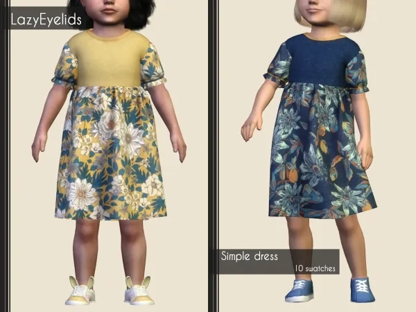 Alpha Simple dress by lazyeyelids - The Sims 4 Custom Content