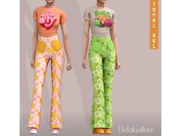 Alpha Belaloallure_70s retro by simsfinds - The Sims 4 Custom Content