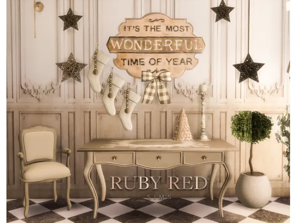 Mix December Christmas Set Part 2 by simsfinds - The Sims 4 Custom Content