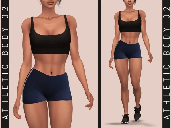 Mix Athletic Body Preset 02 by Lutessasims - The Sims 4 Custom Content
