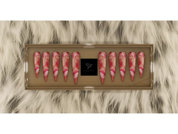 Alpha Nails Set 01 Updated to Fingernails by simsfinds - The Sims 4 Custom Content
