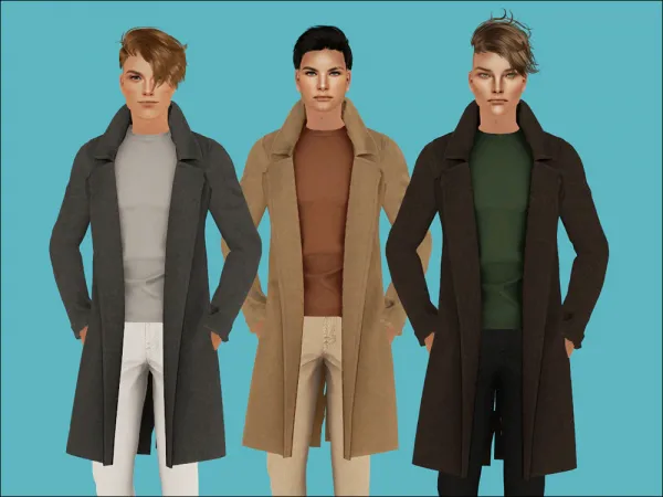 Open coat by simsfinds - The Sims 2 Custom Content