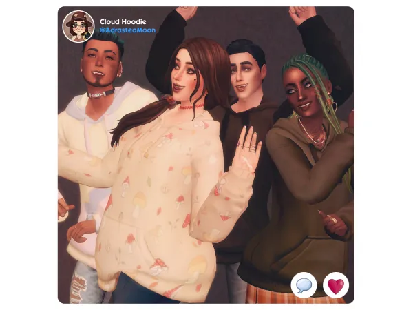 Maxis Match Cloud Hoodie by AdrasteaMoon - The Sims 4 Custom Content