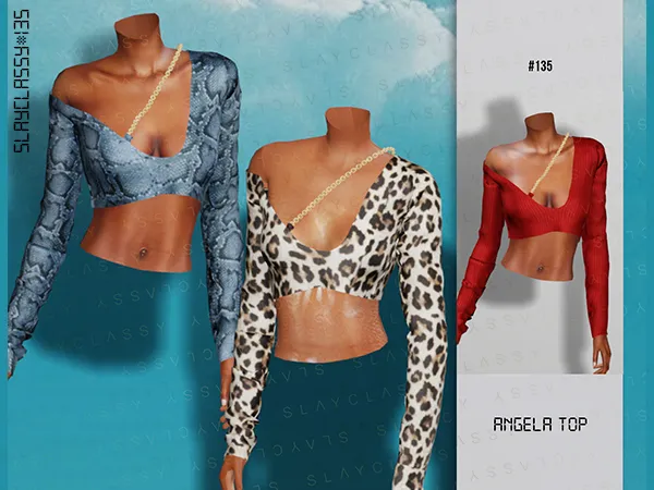Alpha SC135AngelaTop by slayclassy - The Sims 4 Custom Content