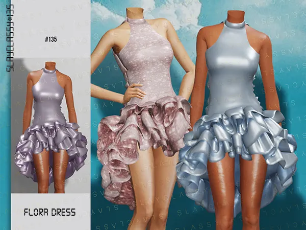 Alpha SC135FloraDress by slayclassy - The Sims 4 Custom Content