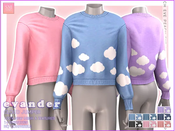 Mix Evander Cloud Jumper - The Sims 4 Custom Content