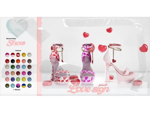 Alpha OPPASIMS Love Sign by oppasims - The Sims 4 Custom Content