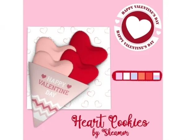 Mix Heart Cookies Valentine by Skeamor - The Sims 4 Custom Content