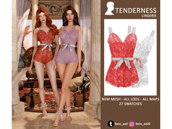Alpha Tenderness (Lingerie) by simsfinds - The Sims 4 Custom Content