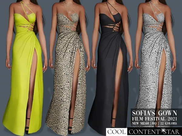 Sofia'S Gown Cool_Content_Star - The Sims 4 custom content