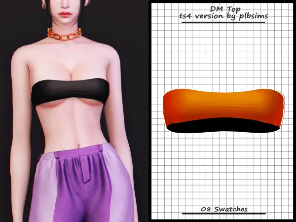 Alpha DM Top by plbsims - The Sims 4 Custom Content