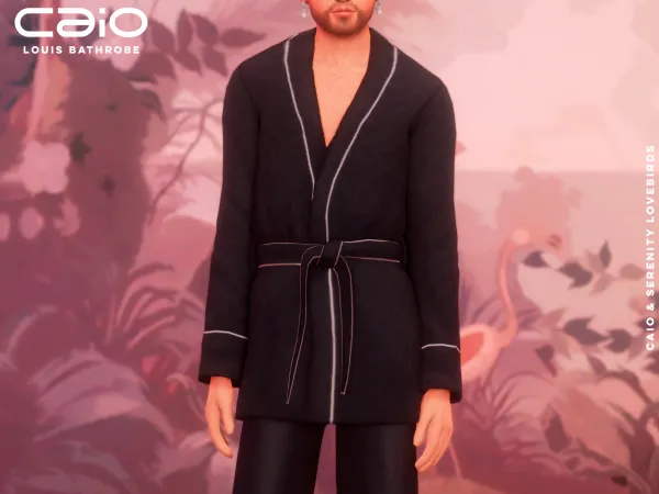 Maxis Match Louis Bathrobe Caio X Serenity Lovebirds Collection - The Sims 4 Custom Content