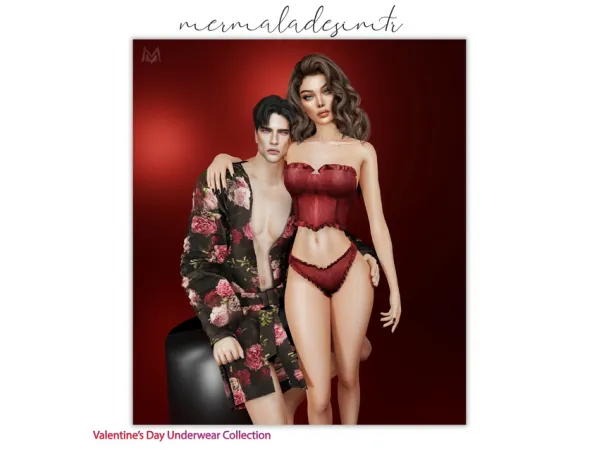 Alpha Valentine's Day Underwear Collection43310450277903 Part2 by mermaladesimtr - The Sims 4 Custom Content