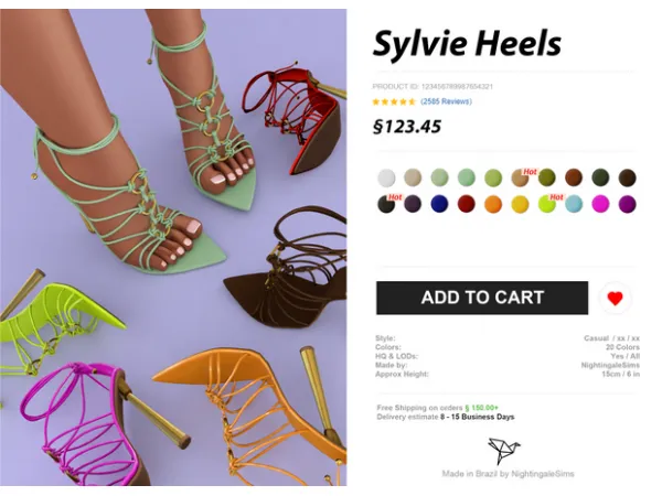 Alpha Sylvie Heels by simsfinds - The Sims 4 Custom Content