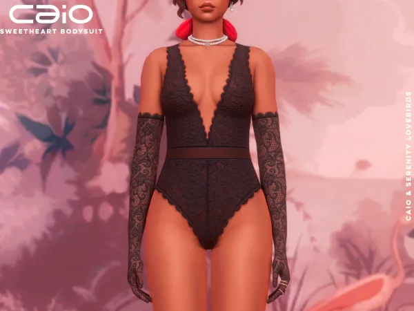 Maxis Match Sweetheart Bodysuit Caio X Serenity Lovebirds Collection - The Sims 4 Custom Content