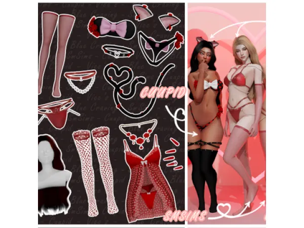 Alpha 💗 Valentines Thrills Collab by simsfinds - The Sims 4 custom content
