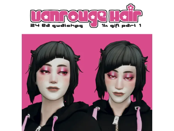 Maxis Match VANROUGE HAIR by simsfinds - The Sims 4 Custom Content