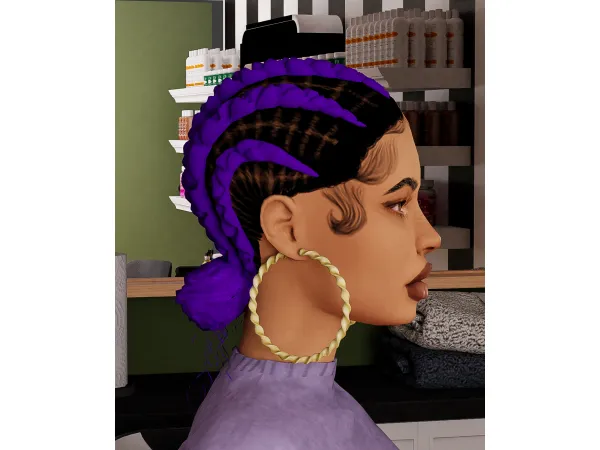 Alpha Braids with Messy Bits by simmerkatex - The Sims 4 Custom Content
