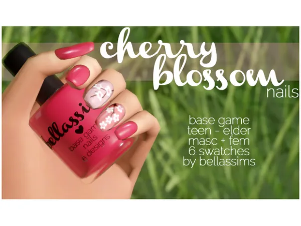 Valentines - Cherry Blossom Nails by Bellassims