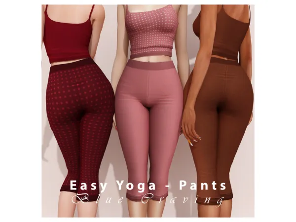 Alpha Blue Craving Easy Yoga Pants by bluecraving - The Sims 4 custom content