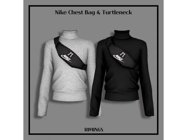 [RIMINGS] Nike Chest Bag & Turtleneck