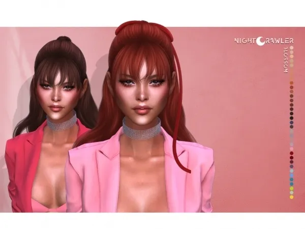 Alpha nightcrawler blossom hair ppg collection by nightcrawler - The Sims 4 custom content