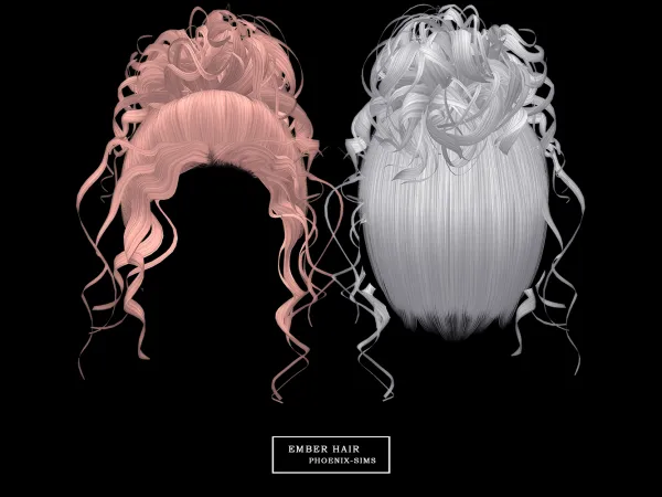 Alpha Ember Hair - The Sims 4 Custom Content