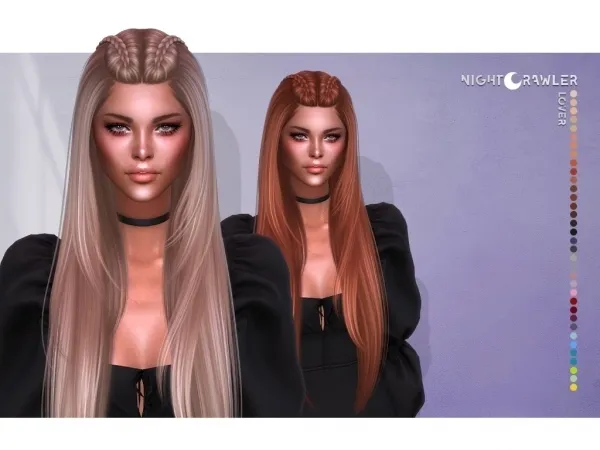 Alpha nightcrawler lover hair by nightcrawler - The Sims 4 Custom Content