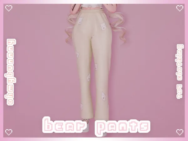 Alpha Bear Pants by ohmybunnny2 - The Sims 4 Custom Content