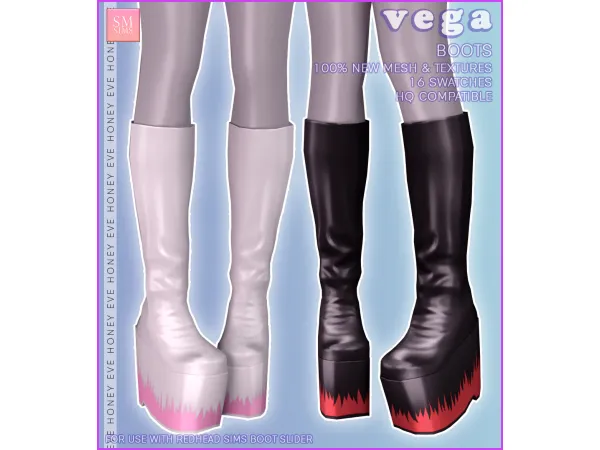 Mix Vega Boots - The Sims 4 Custom Content