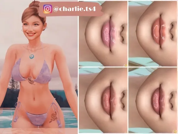 Alpha Shiny Lipsticks by charliesims4cc - The Sims 4 Custom Content