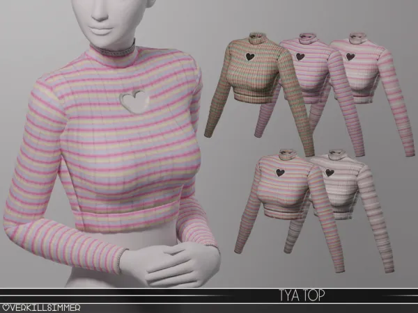 Alpha Tya Top by overkillsimmer - The Sims 4 Custom Content
