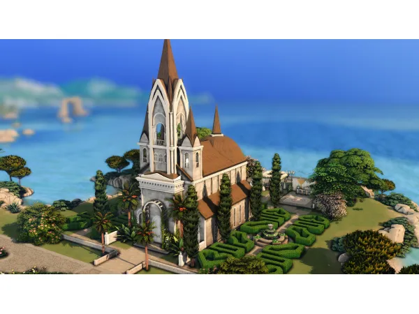 Maxis Match NO Wedding Chapel by simsfinds - The Sims 4 Custom Content