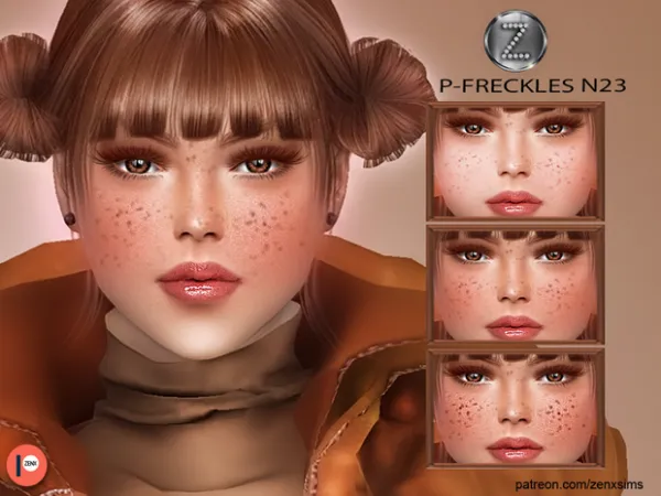 Mix LOVE P FRECKLES N23 by ZENX - The Sims 4 Custom Content