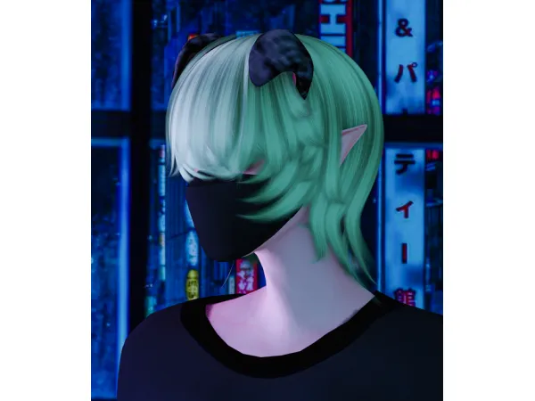 Alpha Blocking Eyes Hair by simsfinds - The Sims 4 Custom Content