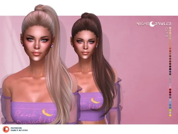 Alpha nightcrawler cupid hair - The Sims 4 Custom Content