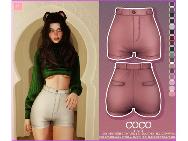 Mix Coco Shorts by smsims - The Sims 4 Custom Content