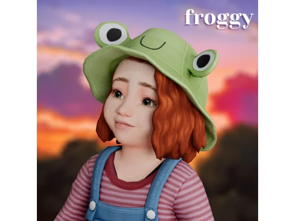 Mix Froggy hat by amelylina - The Sims 4 Custom Content