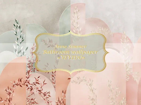 Alpha Bathroom wallpaper VIVIDO by simsfinds - The Sims 4 Custom Content