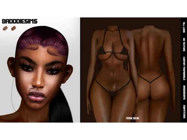 Alpha RANI SKIN PACK by simsfinds - The Sims 4 Custom Content