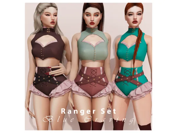 Alpha Blue Craving Ranger Outfit by bluecraving - The Sims 4 Custom Content