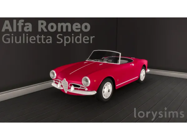 Mix 1955 Alfa Romeo Giulietta Spider by LorySims - The Sims 4 Custom Content