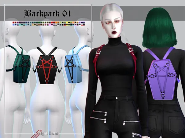 Mix Backpack 01 by Regina Raven - The Sims 4 Custom Content