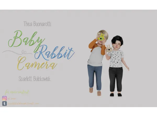 Mix [Scarlett Bulckowisk] Baby Rabbit Camera by xScar - The Sims 4 Custom Content