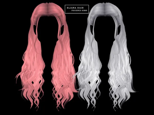 Alpha Eliana Hair by phoenixsims4 - The Sims 4 Custom Content
