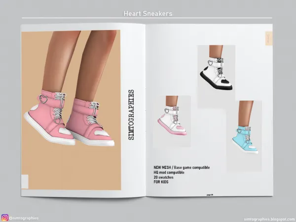 Mix Heart Sneakers - The Sims 4 Custom Content