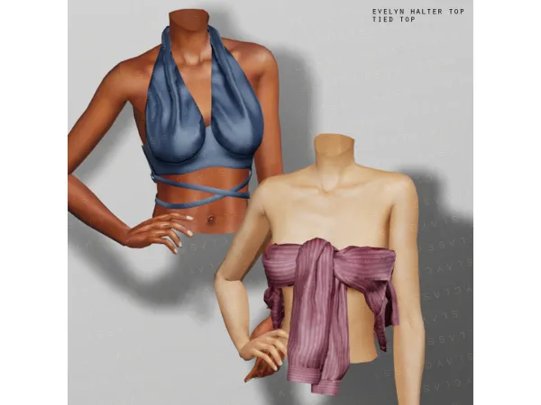 Alpha SC137 EVELYN TOP by slayclassy - The Sims 4 Custom Content